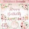Happy Birthday Banner Decorations Backdrop Rose Gold Birthday Banner Party Supplies Photography Background for Women Girls